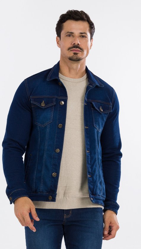 Jaqueta Jeans Masculina Amaciada Lavação Clássica